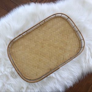 Vintage Bamboo Serving Tray